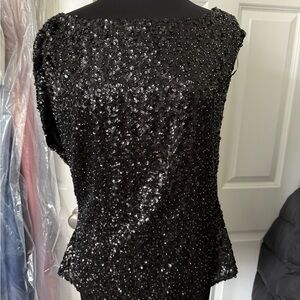 Zara Black Sequin Blouse